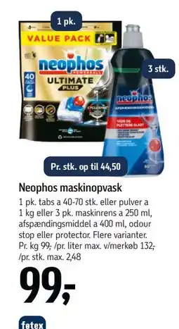 Føtex Neophos maskinopvask, DKK 99 tilbud