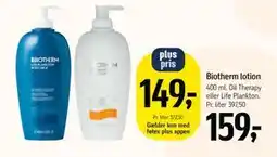 Føtex Biotherm lotion, DKK 159, App-pris tilbud