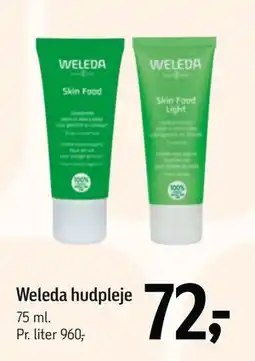 Føtex Weleda hudpleje, DKK 72 tilbud