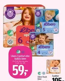 Føtex Libero Comfort eller Up&Go bleer, DKK 59 tilbud