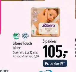 Føtex Libero Touch bleer, DKK 105 tilbud