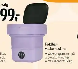 Føtex Foldbar vaskemaskine, DKK 199 tilbud