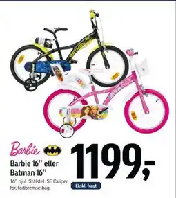 Føtex Barbie 16” eller Batman 16”, DKK 1199 tilbud