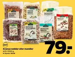 Netto Svansø nødder eller mandler, DKK 79 tilbud