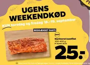 Netto Marineret kamfilet, DKK 25 tilbud