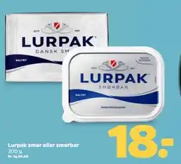Netto Lurpak smør eller smørbar, DKK 18 tilbud
