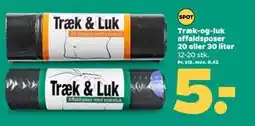 Netto Træk-og-luk affaldsposer 20 eller 30 liter, DKK 5 tilbud