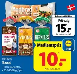 Lidl Brød, DKK 15, App-pris tilbud