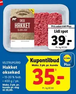 Lidl Hakket oksekød, DKK 39, App-pris tilbud