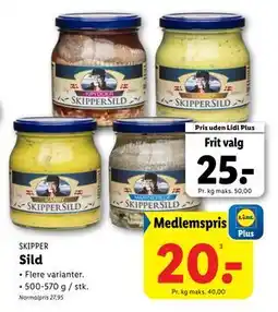 Lidl Sild, DKK 25, App-pris tilbud