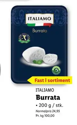 Lidl Burrata, DKK 20 tilbud