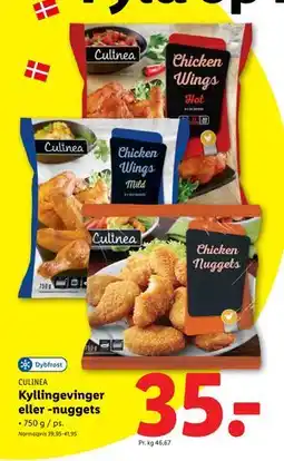Lidl Kyllingevinger eller -nuggets, DKK 35 tilbud