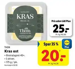 Lidl Kras ost, DKK 25, App-pris tilbud