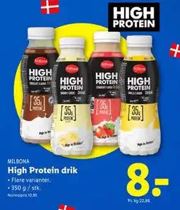 Lidl High Protein drik, DKK 8 tilbud