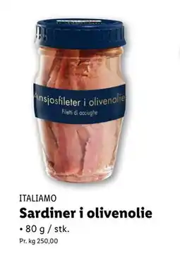 Lidl Sardiner i olivenolie, DKK 20 tilbud