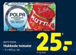 Lidl Hakkede tomater, DKK 25 tilbud
