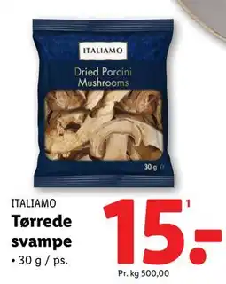 Lidl Tørrede svampe, DKK 15 tilbud