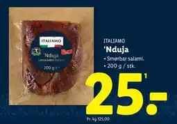 Lidl 'Nduja, DKK 25 tilbud
