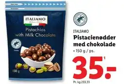 Lidl Pistacienødder med chokolade, DKK 35 tilbud