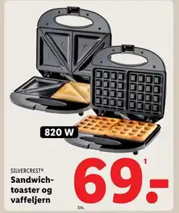 Lidl Sandwichtoaster og vaffeljern, DKK 69 tilbud