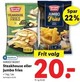 Lidl Steakhouse eller jumbo fries, DKK 20 tilbud