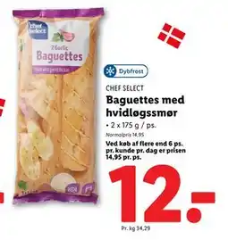 Lidl Baguettes med hvidløgssmør, DKK 12 tilbud