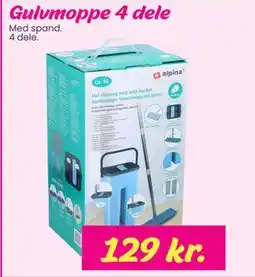 Hi five Gulvmoppe 4 dele, DKK 129 tilbud