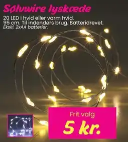 Hi five Sølvwire lyskæde, DKK 5 tilbud