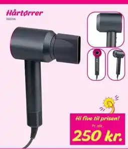 Hi five Hårtørrer, DKK 250 tilbud