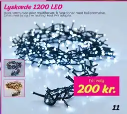 Hi five Lyskæde 1200 LED, DKK 200 tilbud