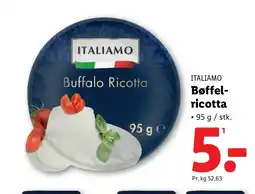 Lidl ITALIAMO Bøffel- ricotta tilbud