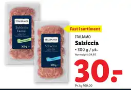 Lidl ITALIAMO Salsiccia tilbud