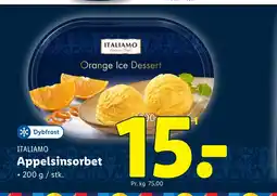 Lidl ITALIAMO Appelsinsorbet tilbud