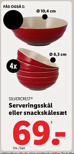 Lidl SILVERCRESTⓇ Serveringsskål eller snackskålesæt tilbud