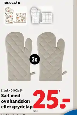 Lidl LIVARNO HOME® Sæt med ovnhandsker eller grydelap tilbud