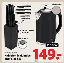 Lidl LIVARNO HOME® Knivblok inkl. knive eller elkedel tilbud