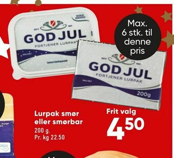 Bilka Lurpak smør eller smørbar tilbud