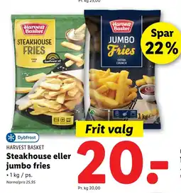 Lidl HARVEST BASKET Steakhouse eller jumbo fries tilbud