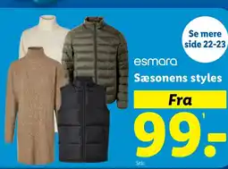 Lidl Esmara sæsonens styles tilbud