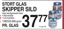 ABC Lavpris STORT GLAS SKIPPER SILD tilbud