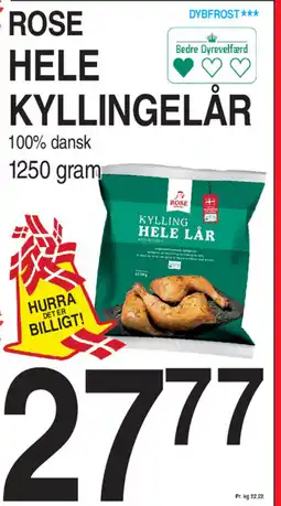 ABC Lavpris ROSE HELE KYLLINGELÅR tilbud