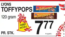 ABC Lavpris LYONS TOFFYPOPS Taffypops tilbud