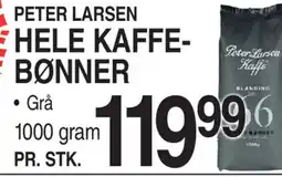 ABC Lavpris PETER LARSEN HELE KAFFE- BØNNER tilbud