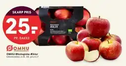 SPAR OMHU Økologiske Æbler, DKK 25 tilbud