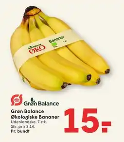 SPAR Grøn Balance Økologiske Bananer, DKK 15 tilbud