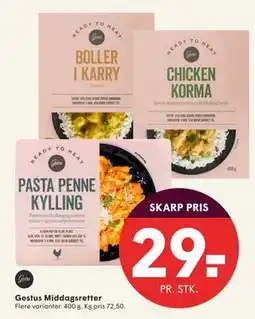 SPAR Gestus Middagsretter, DKK 29 tilbud