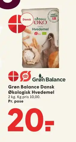 SPAR Grøn Balance Dansk Økologisk Hvedemel, DKK 20 tilbud