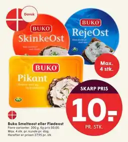 SPAR Buko Smelteost eller Flødeost, DKK 10 tilbud