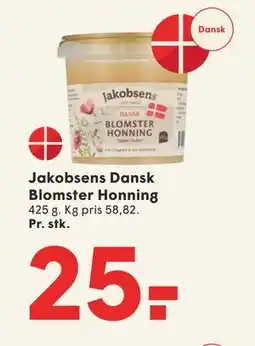 SPAR Jakobsens Dansk Blomster Honning, DKK 25 tilbud