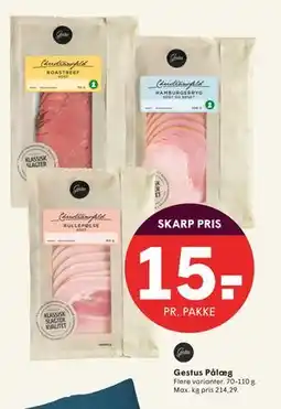 SPAR Gestus Pålæg, DKK 15 tilbud